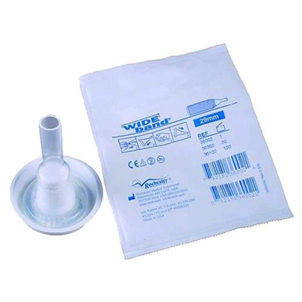 Wideband Rochester 32mm condom catheter in silicone, designed for secure, comfortable wear.