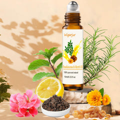 Wigarjur frankincense roll-on cap closeup for precise application