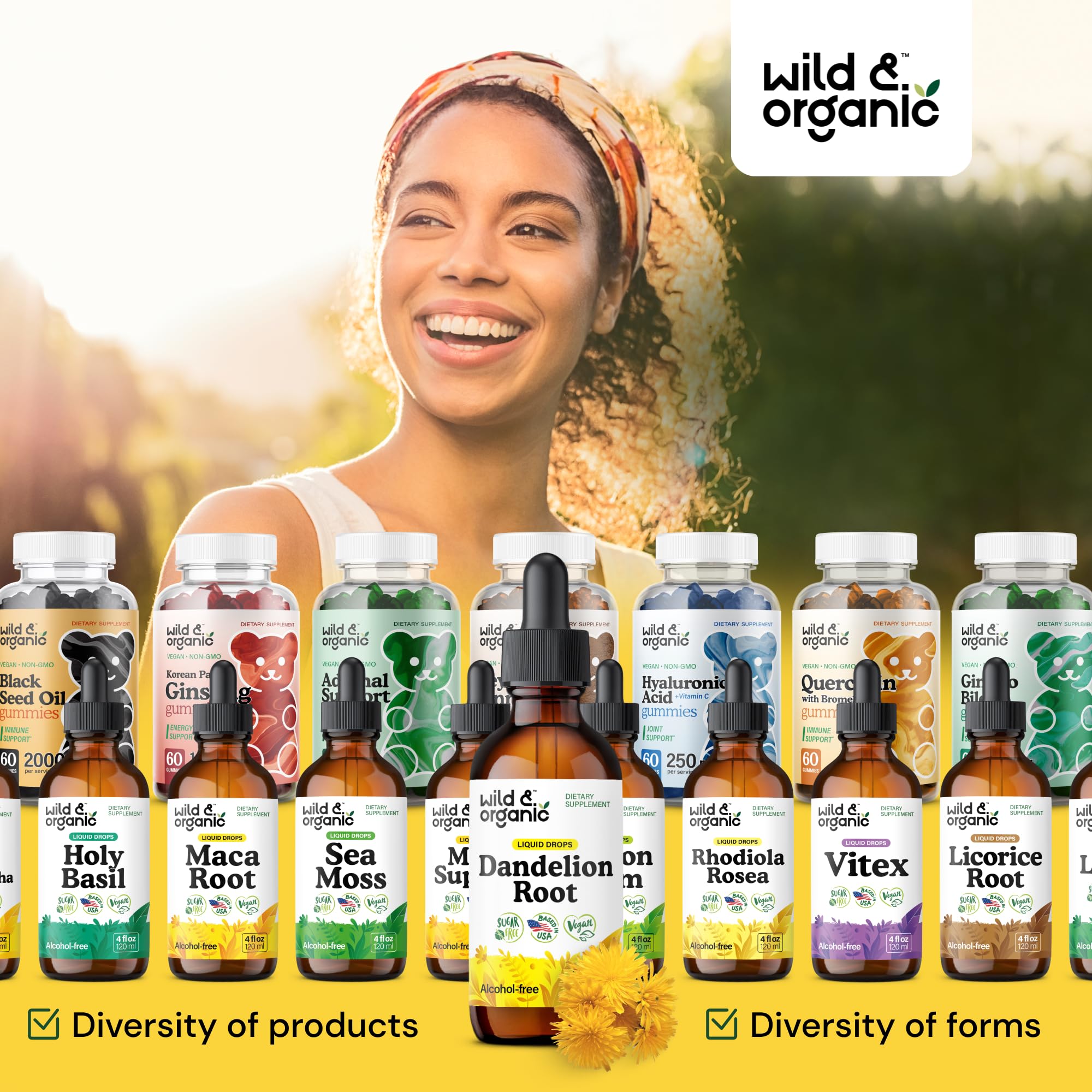 Wild & Organic product on shelf signals herbal wellness option.