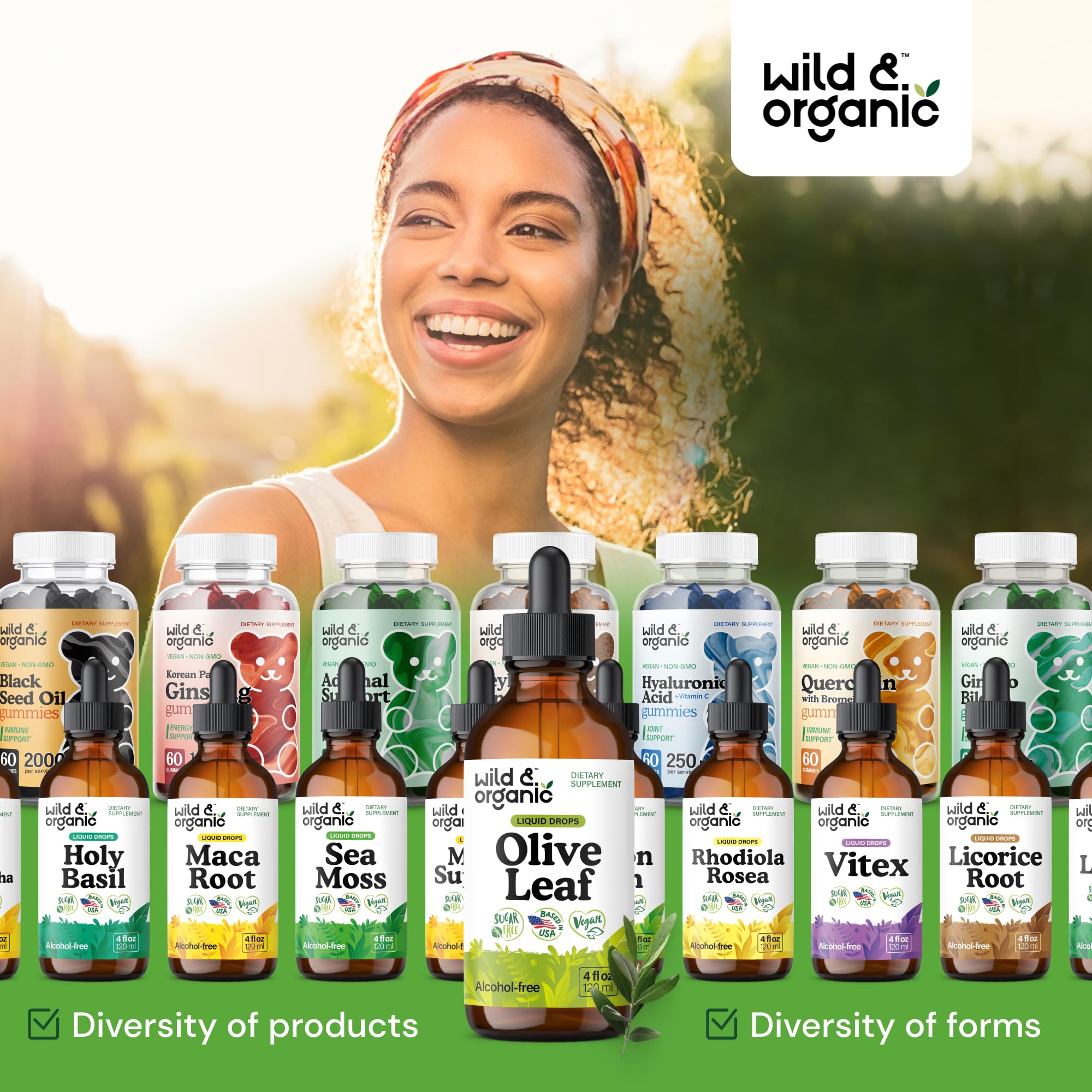 Wild & Organic dropper and packaging for accurate dosing