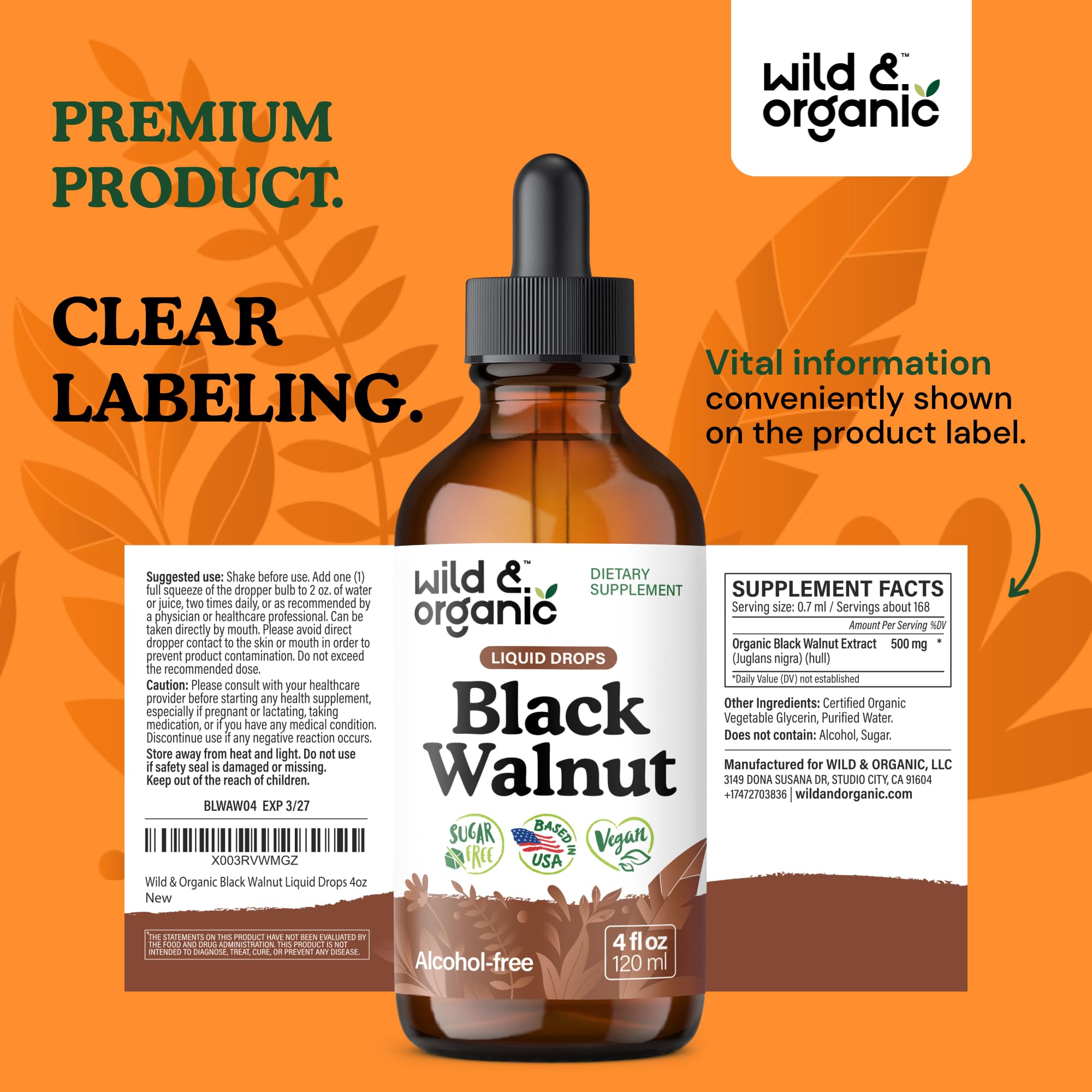 Wild & Organic eco-friendly packaging emphasizing sustainable design
