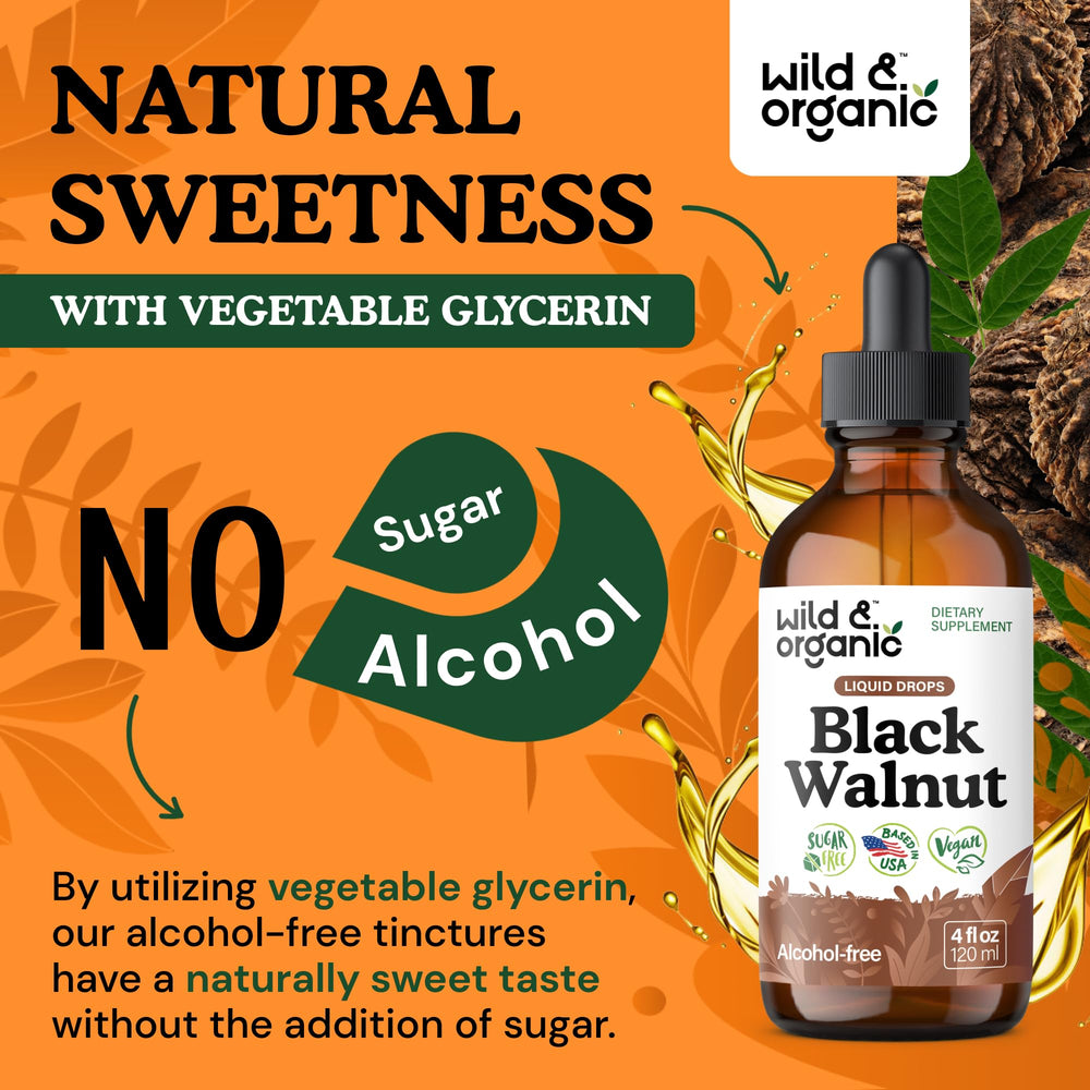 Wild & Organic glycerin-based tincture with naturally sweet flavor