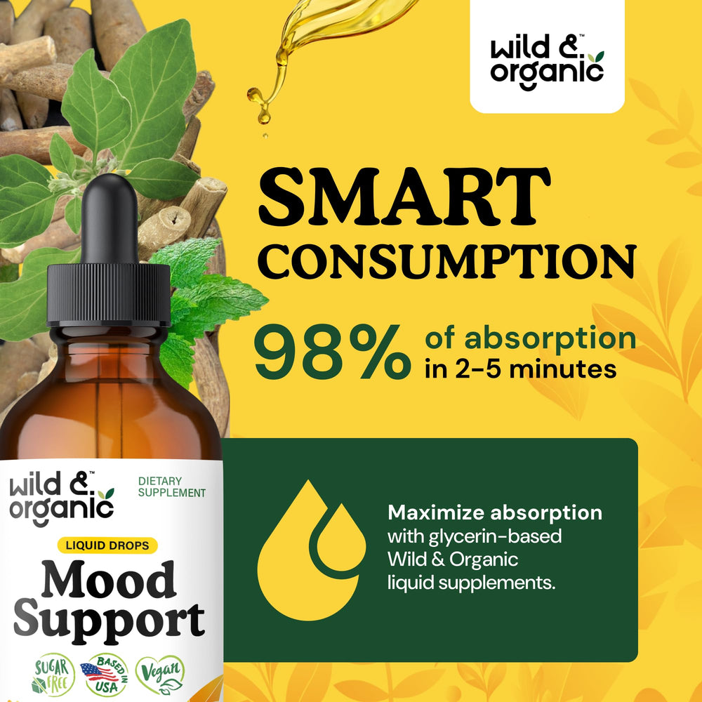 Wild and Organic liquid drops poised for calm focus and balance.