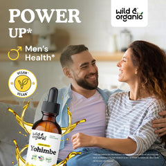 Closeup of Yohimbe Drops dropper highlighting alcohol-free tincture