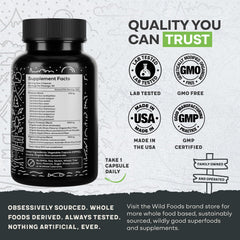 Wild Foods bottle label showing 20B CFU and 10 strains.