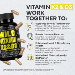 Wild Foods capsules closeup reveals plant-based, non-GMO formula.