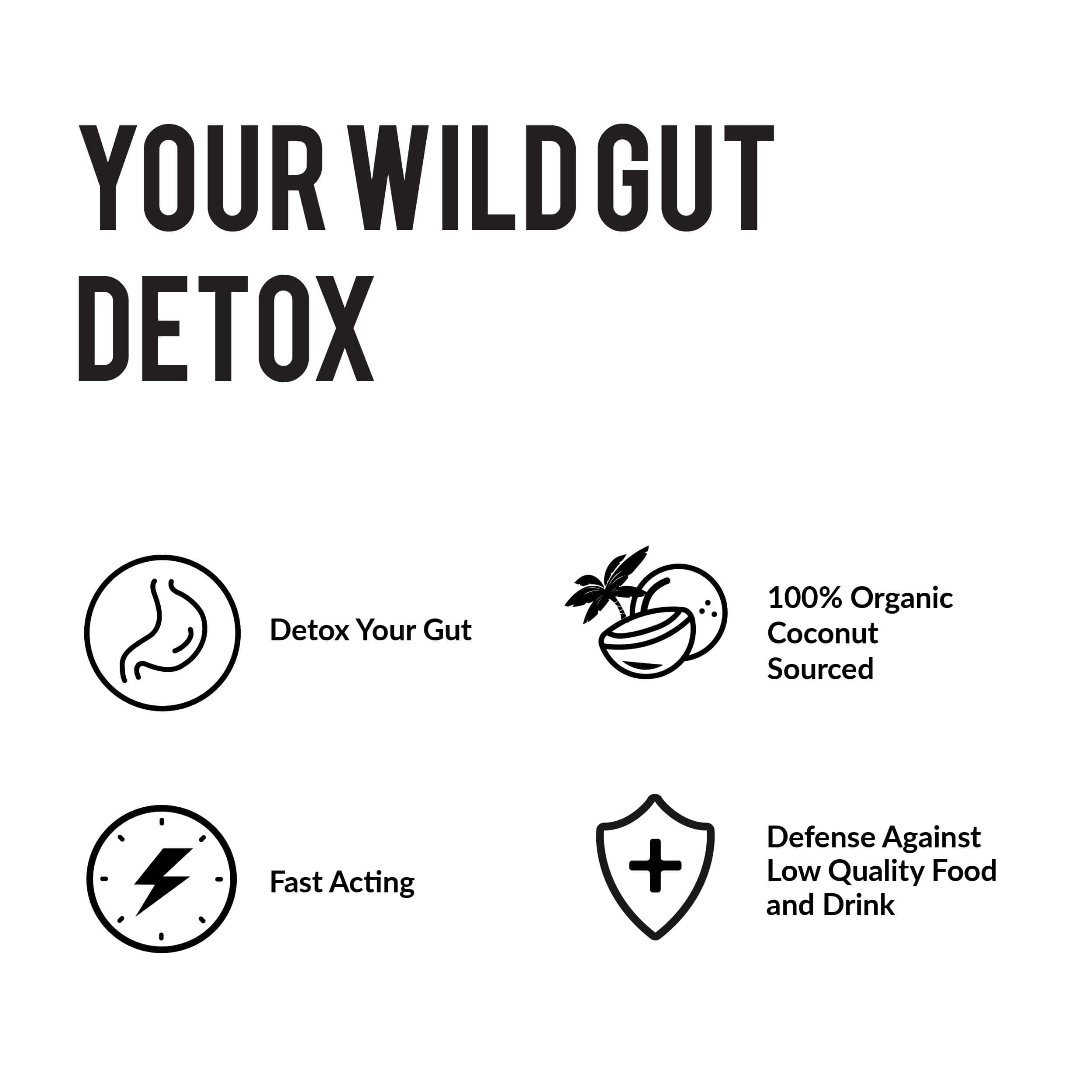 Wild Foods charcoal capsules offer digestive comfort and bloating relief