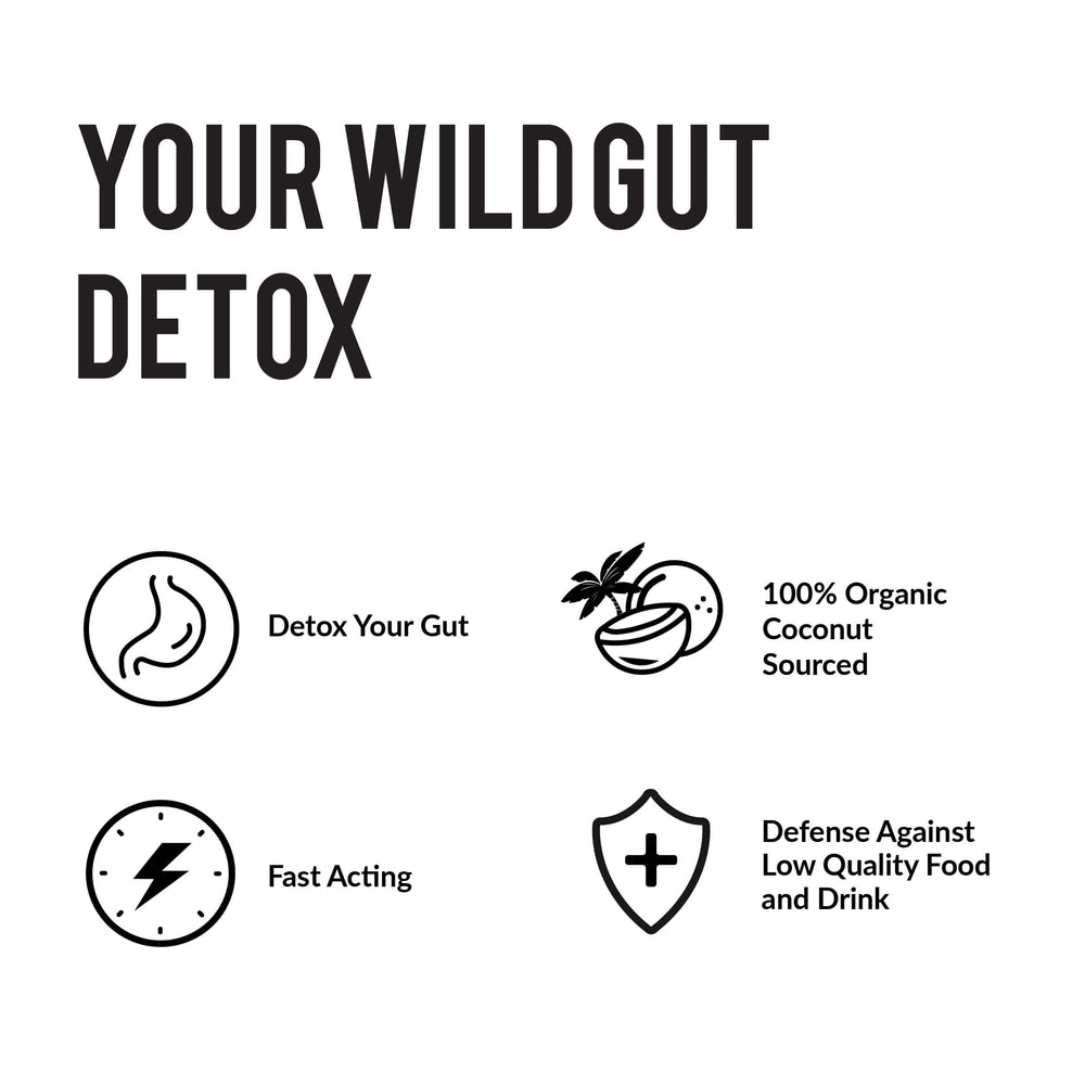 Wild Foods charcoal capsules offer digestive comfort and bloating relief