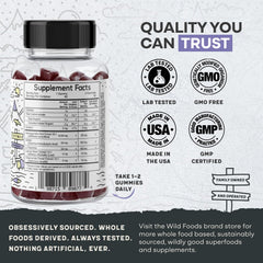 Wild Foods Kids Calm Gummies with L-theanine and chamomile for bedtime ease