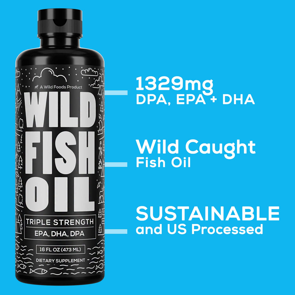 Wild Foods lemon omega-3 in glass with fresh lemon.