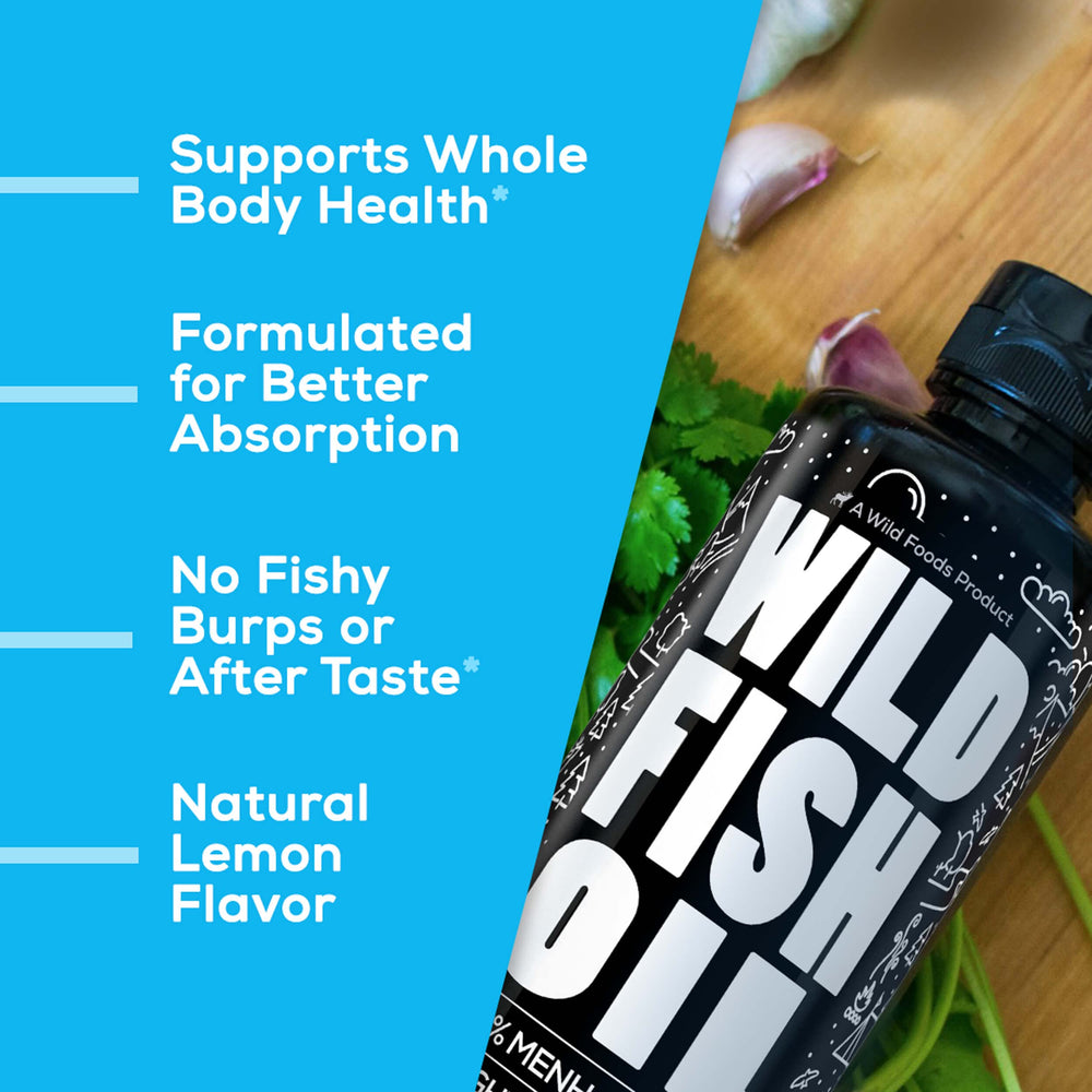 Wild Foods teaspoon serving shown for easy daily dose.