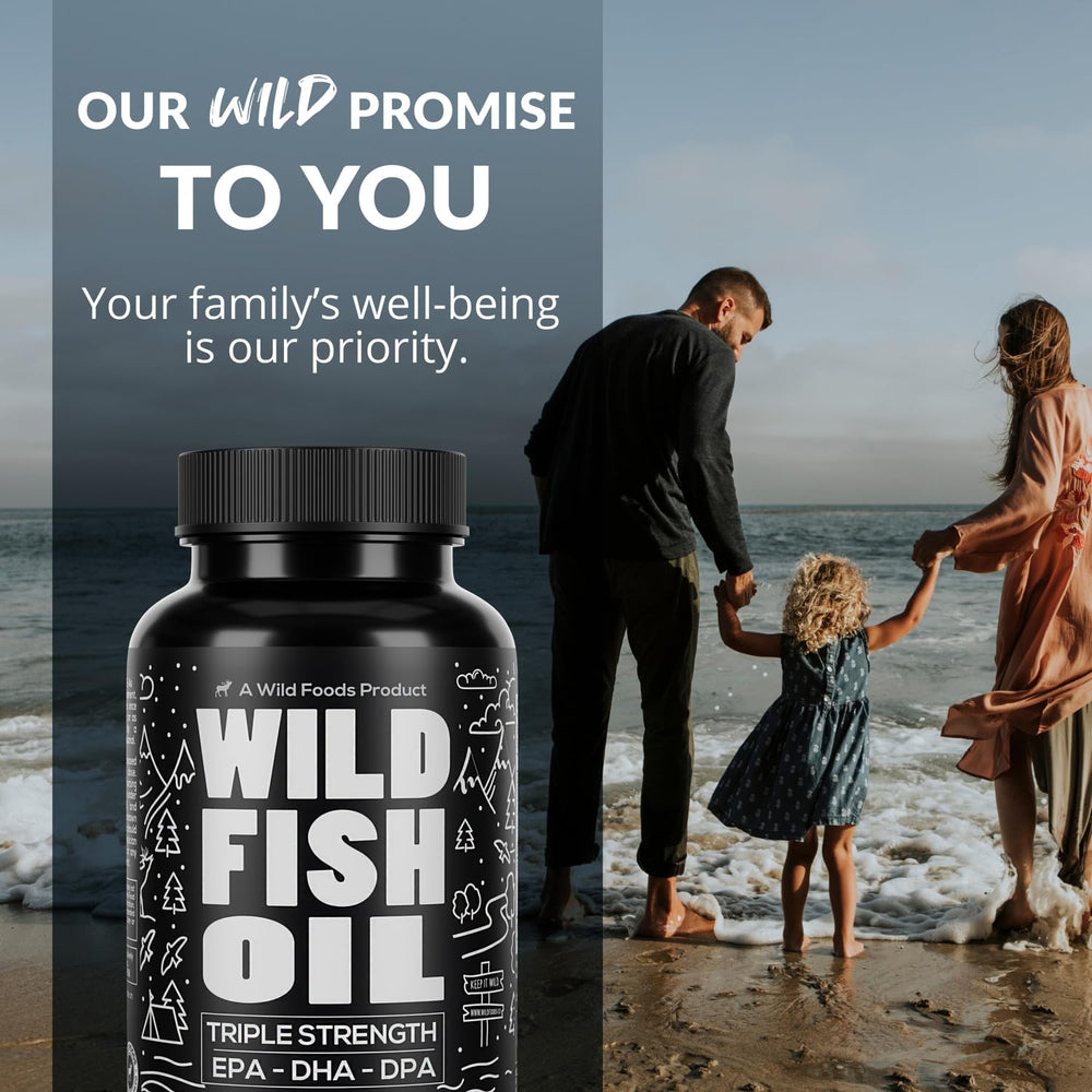 Lifestyle image with water glass beside Wild Foods bottle