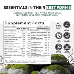 Made in USA Wild Foods multivitamin bottle shown for quality