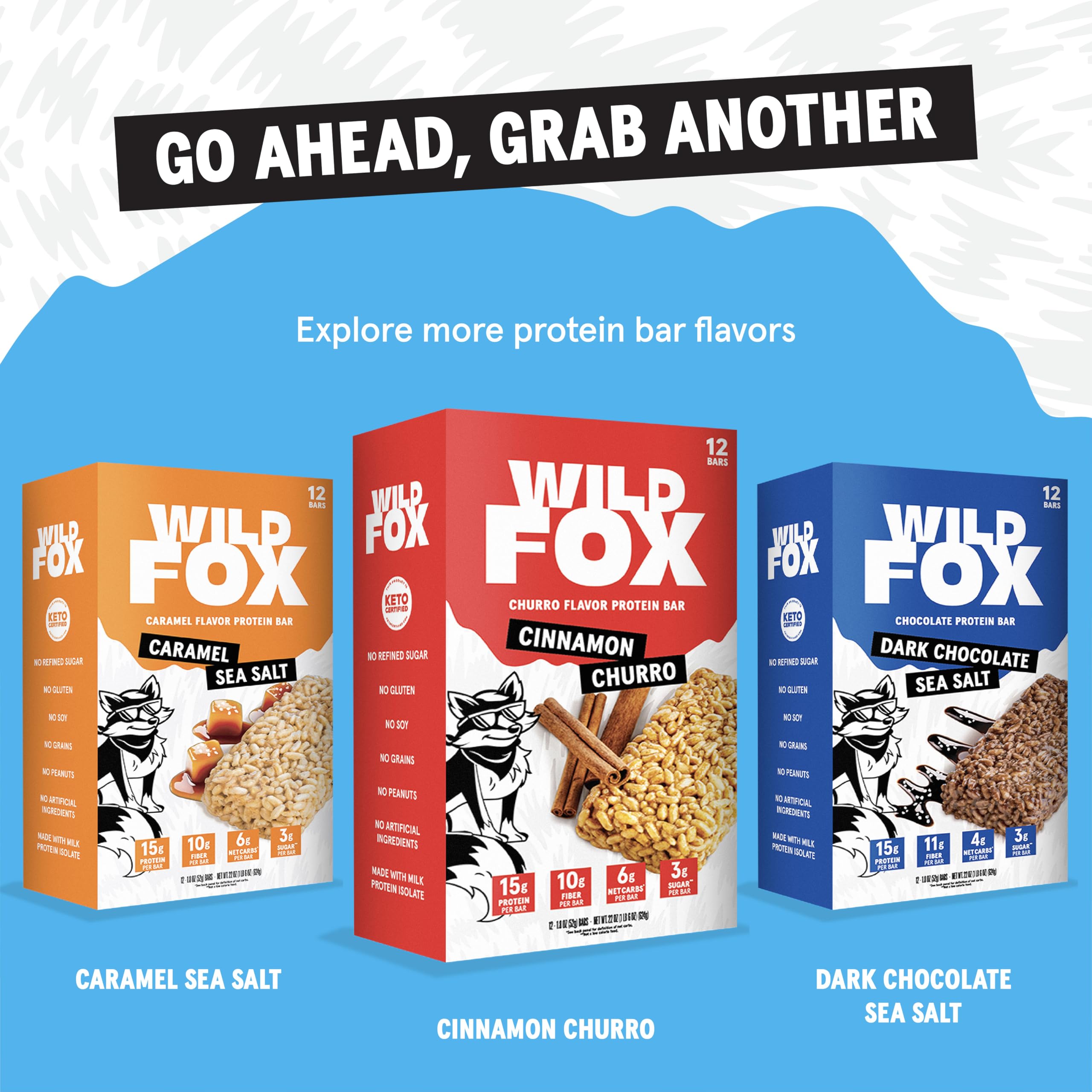 Wild Fox premium nut butter blend contributes texture and flavor.