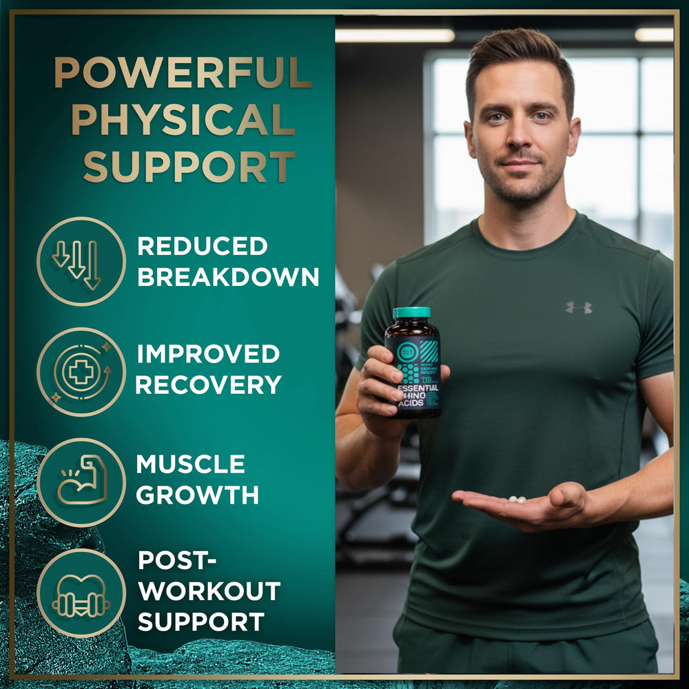 WILD FUEL BCAAs capsules closeup highlighting vegan capsules for recovery.