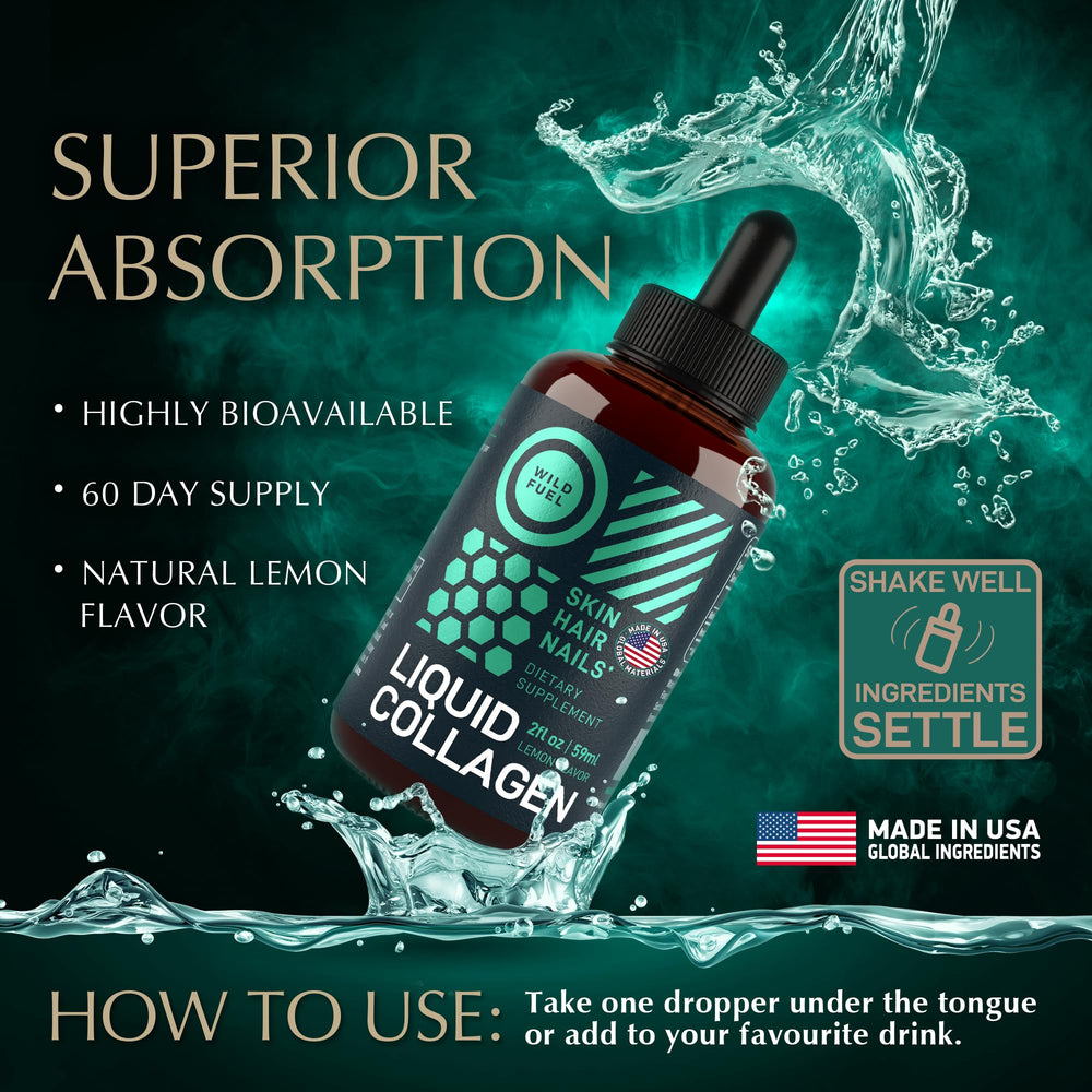 WILD FUEL Biotin Drops Lemon bottle promotes daily nourishment for nails and hair
