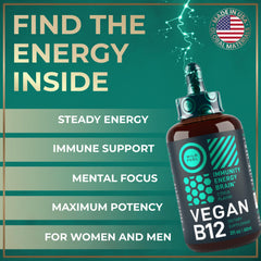 Wild Fuel citrus-flavored B12 drops with natural taste.