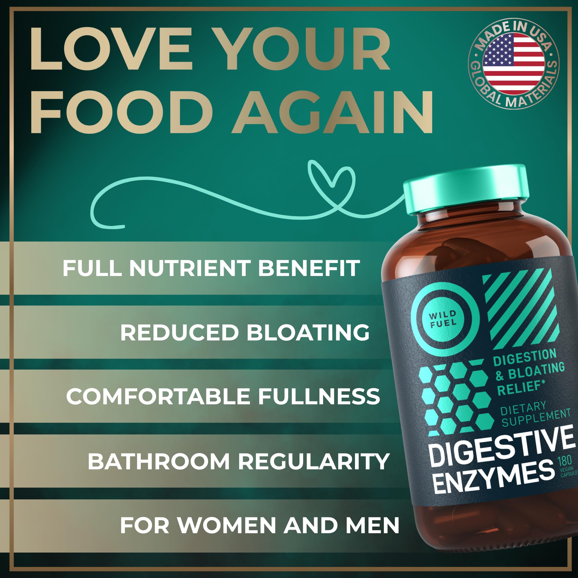Wild Fuel vegan enzyme probiotics supporting dairy-free gut health