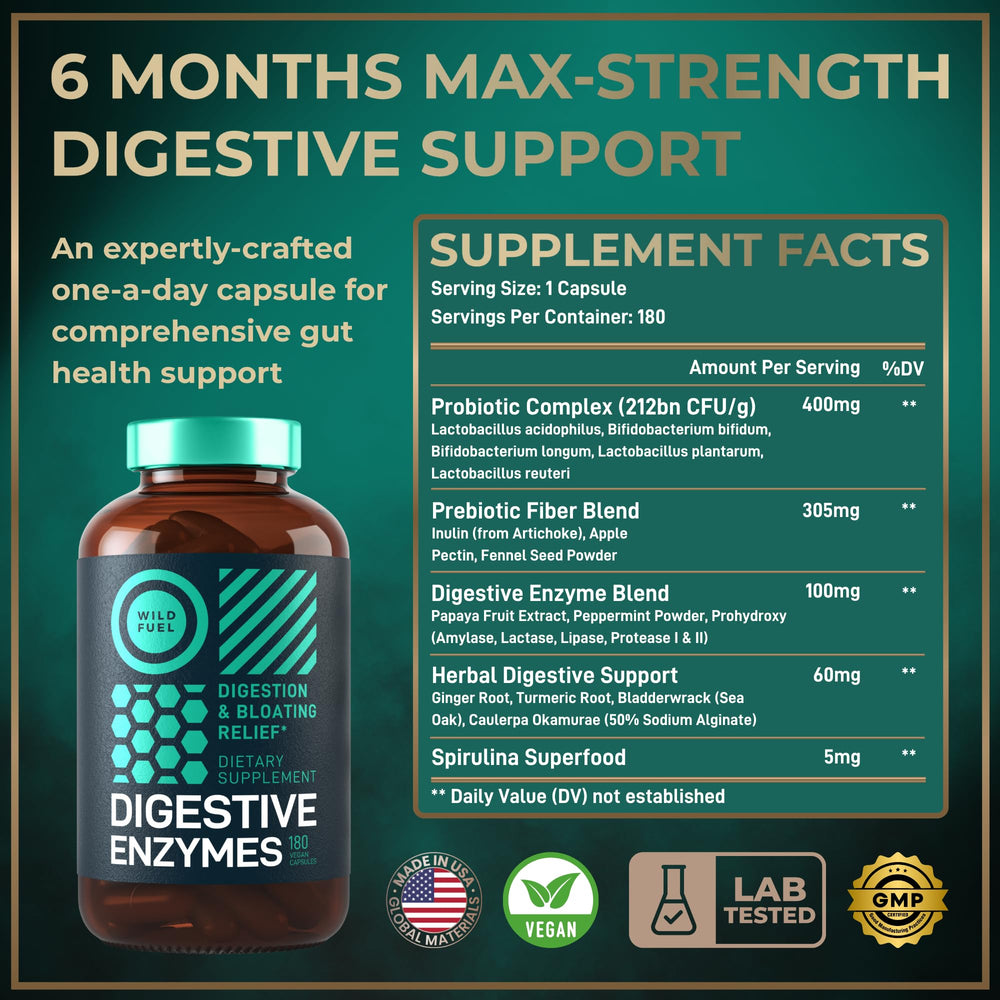 Wild Fuel plant-based prebiotics with artichoke and apple fiber for gentle digestion