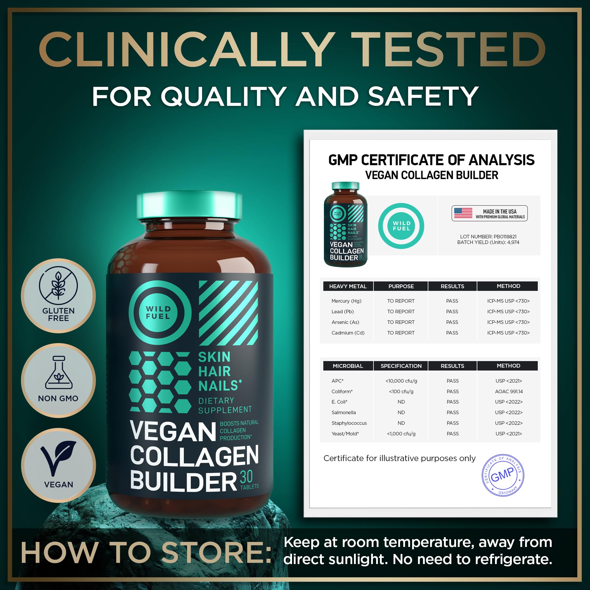 Wild Fuel packaging with outer box emphasizing organic extract tablets.