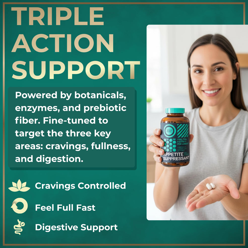 Wild Fuel white kidney bean capsules highlighting carb blocking and fullness