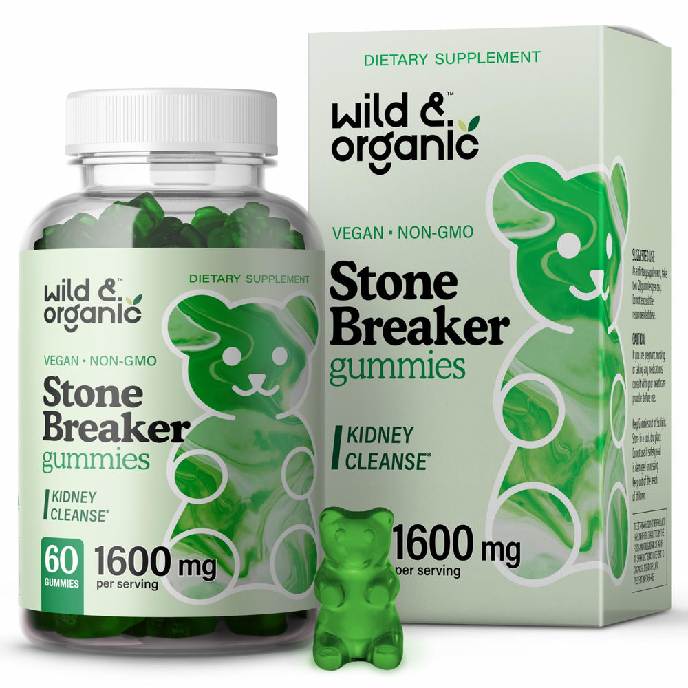 Wild & Organic Chanca Piedra gummies bottle shown for daily kidney and gallbladder support