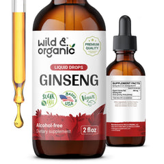 Wild Organic Korean Red Ginseng Drops bottle for daily wellness on the go