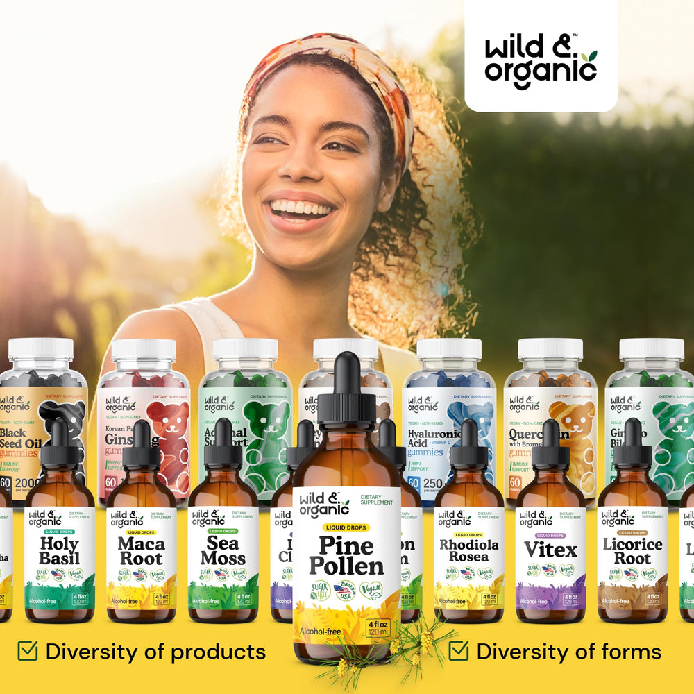 Morning ritual scene featuring Wild & Organic Pine Pollen Tincture