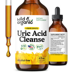 Wild & Organic Uric Acid Cleanse bottle-front view for daily wellness