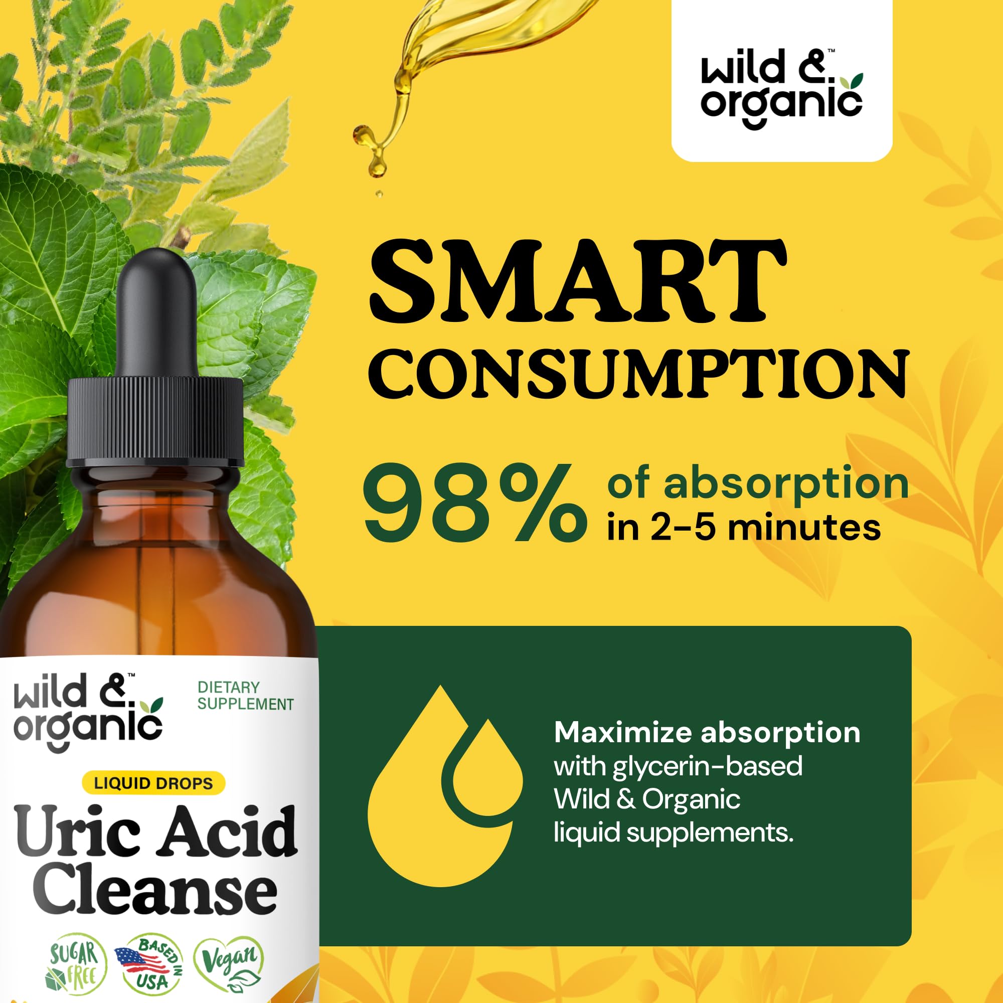 Wild & Organic Uric Acid Cleanse tart cherry note highlighting tangy flavor cue
