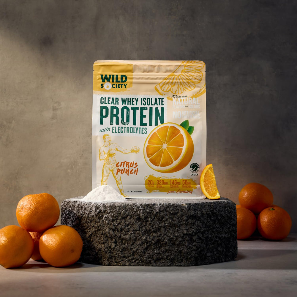 WILD SOCIETY Clear Whey Citrus Punch mixer demonstrates easy mixing