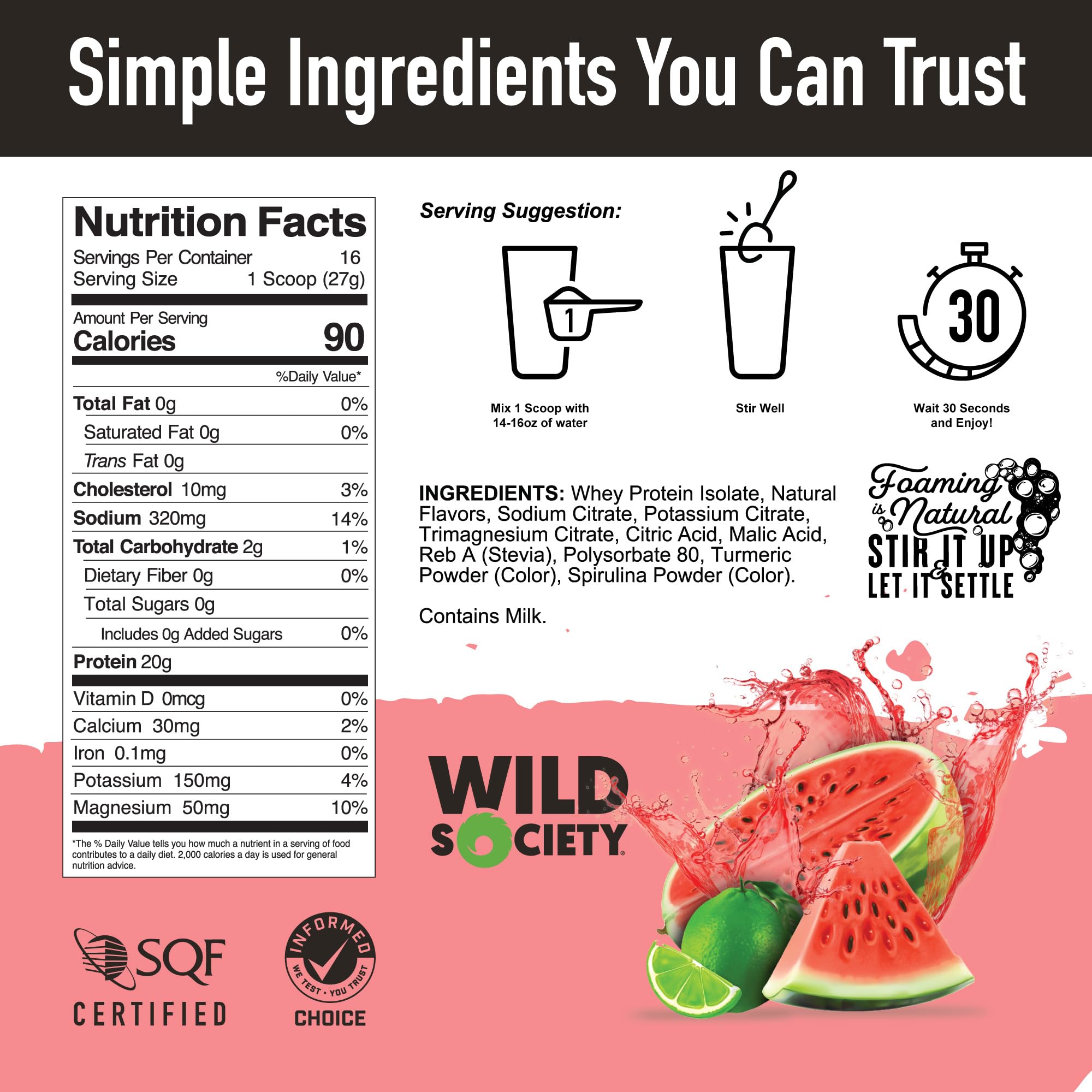 Electrolyte-enhanced protein supports hydration during workouts with Wild Society.