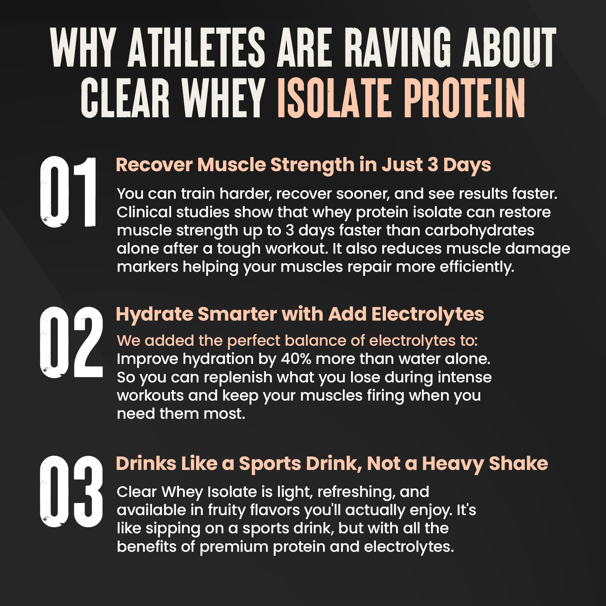 Natural flavors and colors in Wild Society clear whey improve taste without additives.