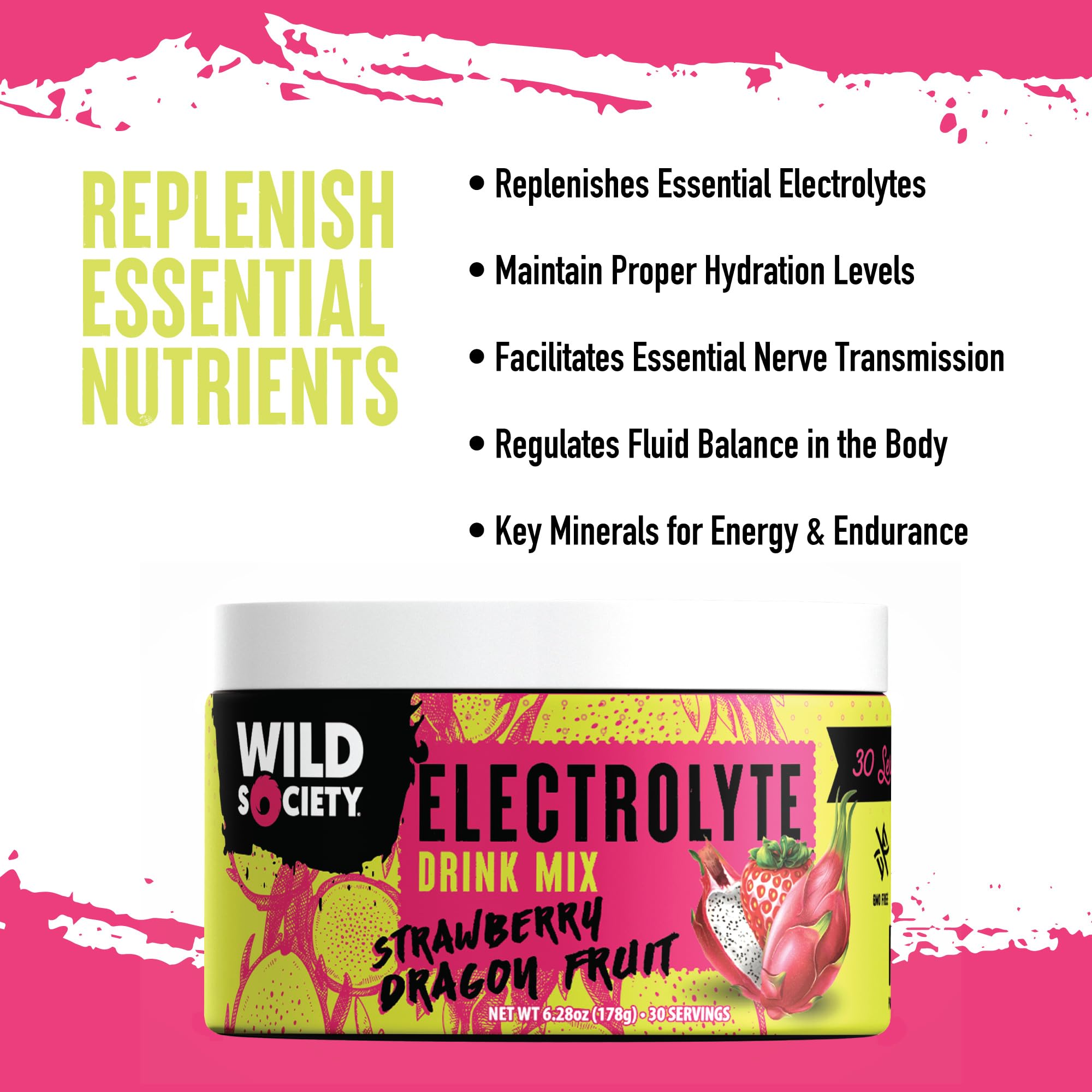 Wild Society hydration mix blends smoothly in water without chalky aftertaste