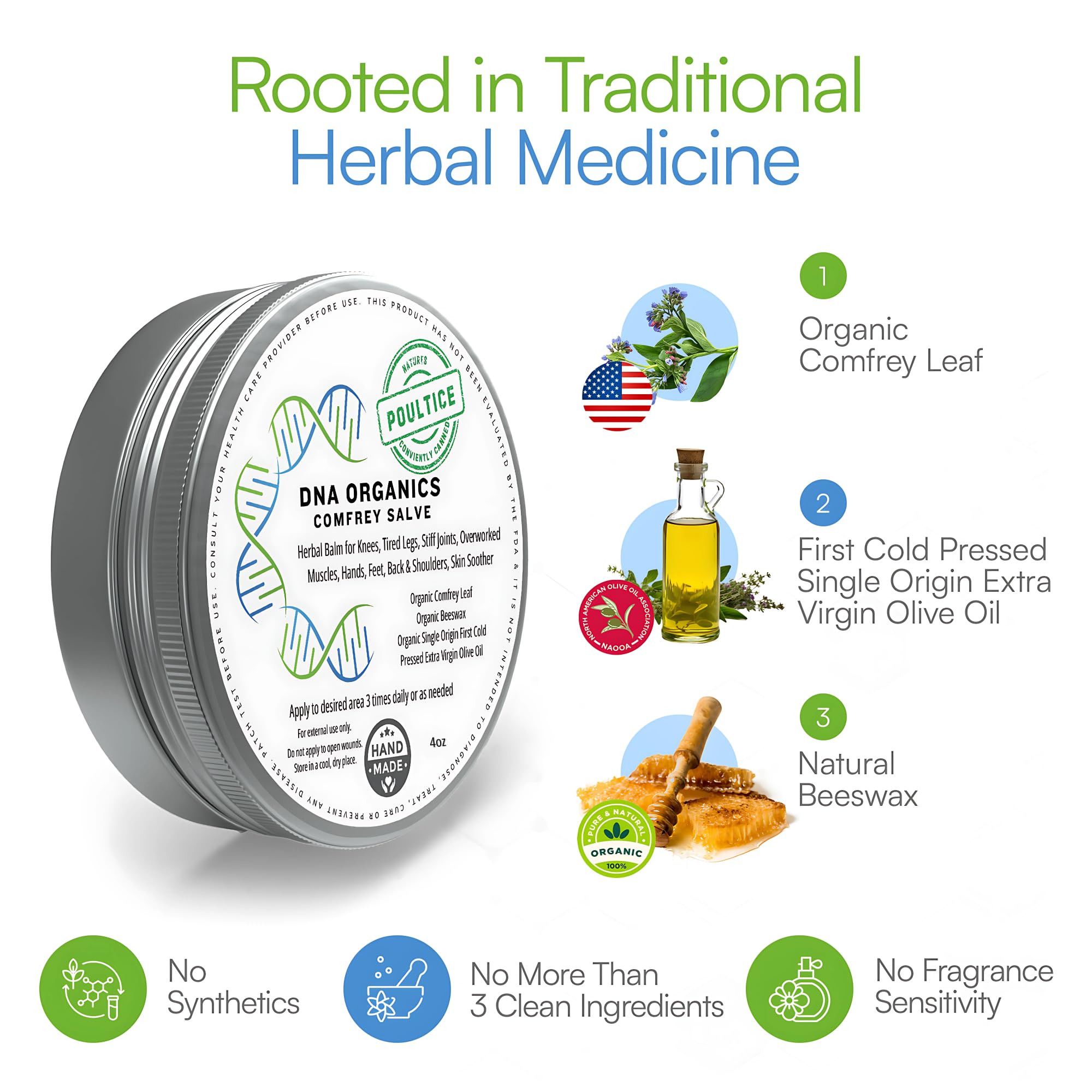 Wild Castle salve texture during massage for tired muscles and joints