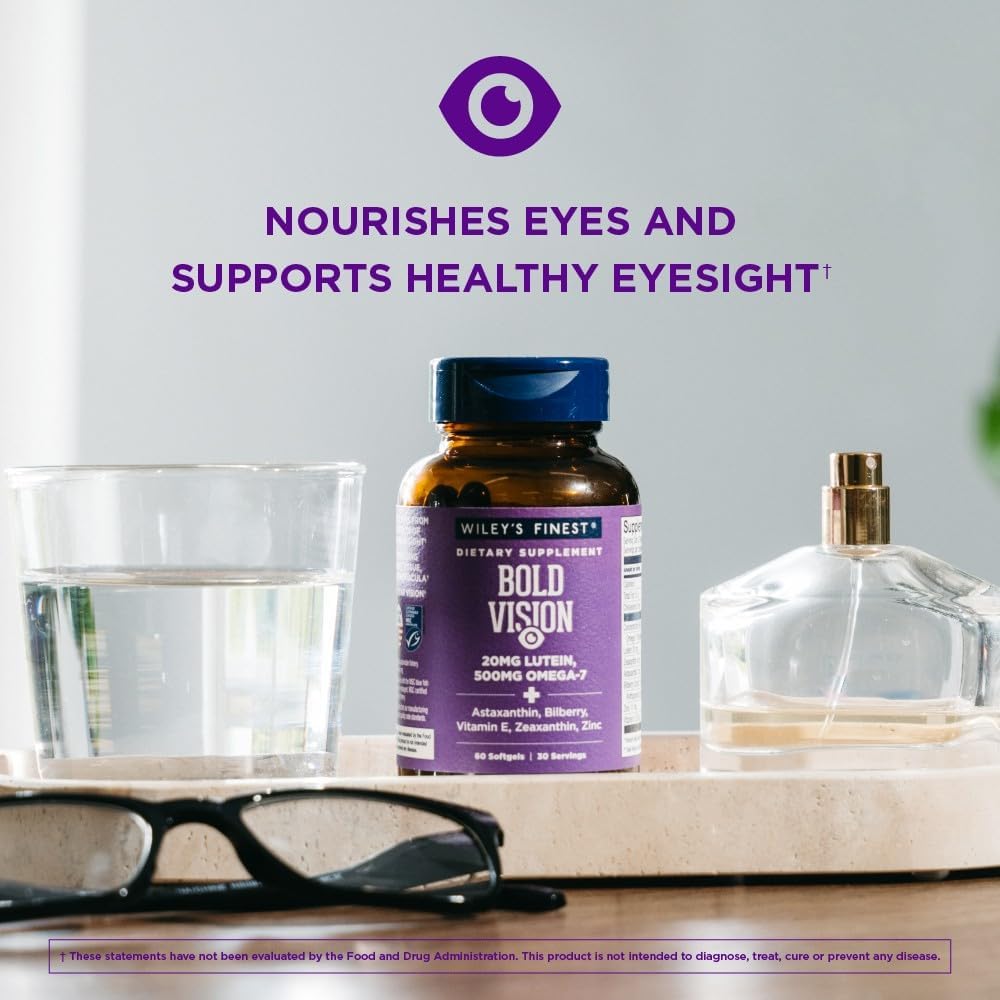 Wiley's Finest Bold Vision lutein and zeaxanthin contribute to eye nutrition.