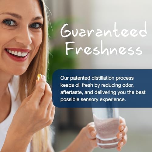 Wiley's Finest EPA and DHA 630mg label on compact mini softgels.