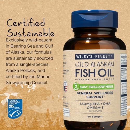 Wiley's Finest MSC-certified wild Alaskan fish oil from Alaska Pollock.