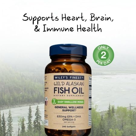 Wiley's Finest wild Alaskan fish oil label featuring MSC sustainable sourcing.
