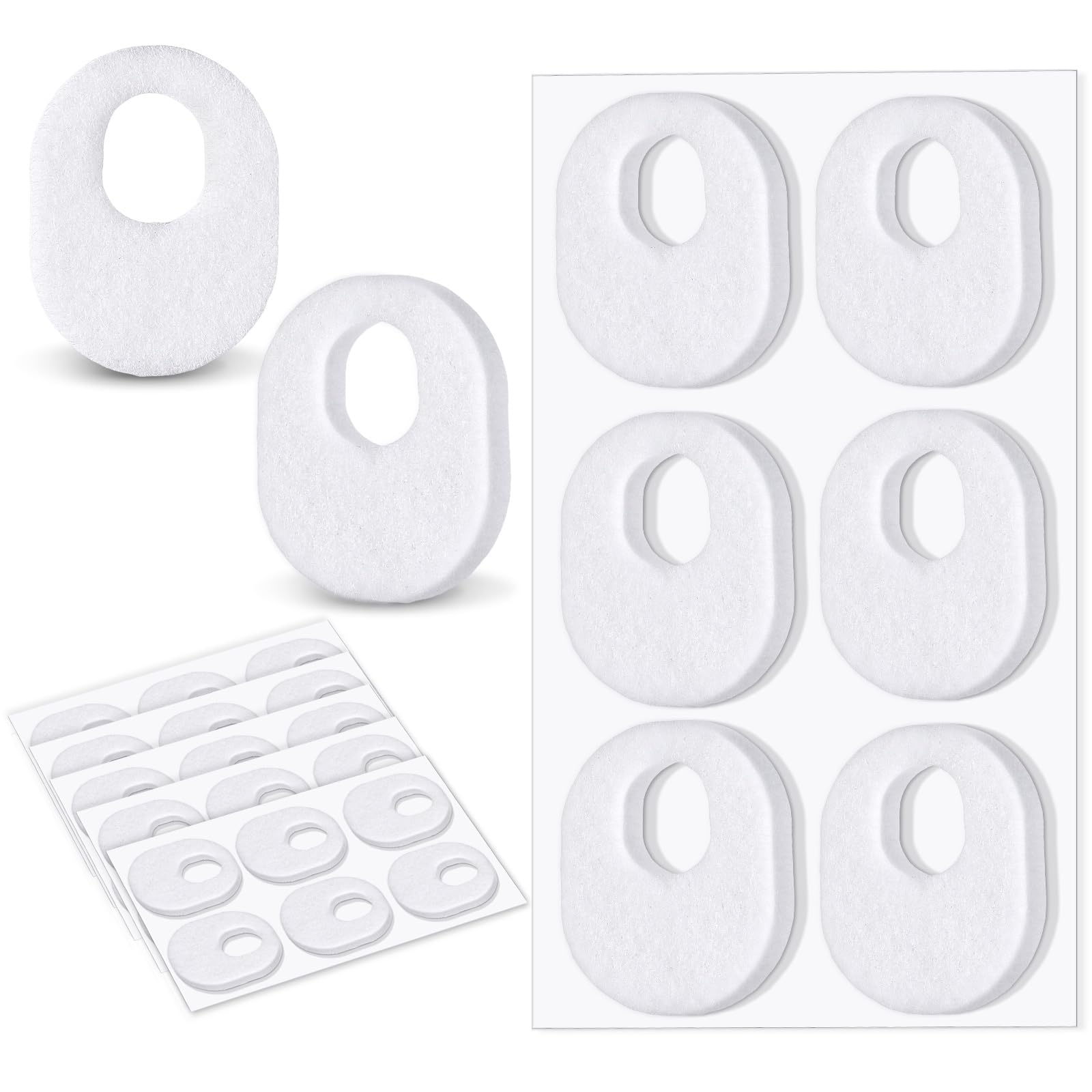 WILLBOND almohadillas de callos ovaladas de fieltro blanco para la planta del pie.