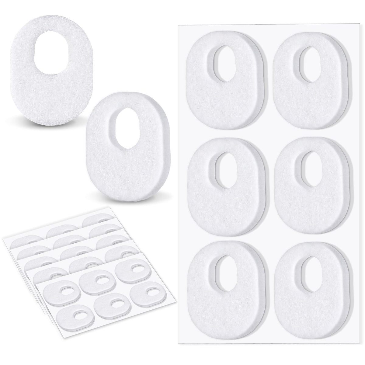 WILLBOND almohadillas de callos ovaladas de fieltro blanco para la planta del pie.