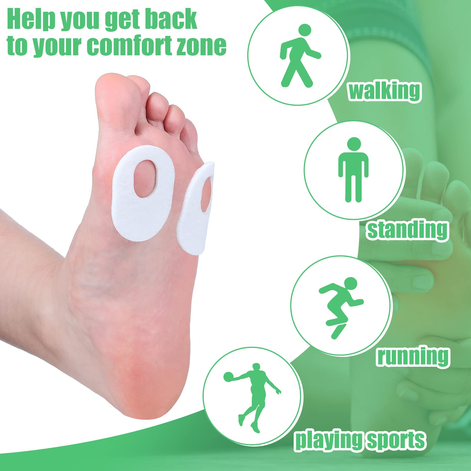 Willbond foot pad applies easily to various footwear