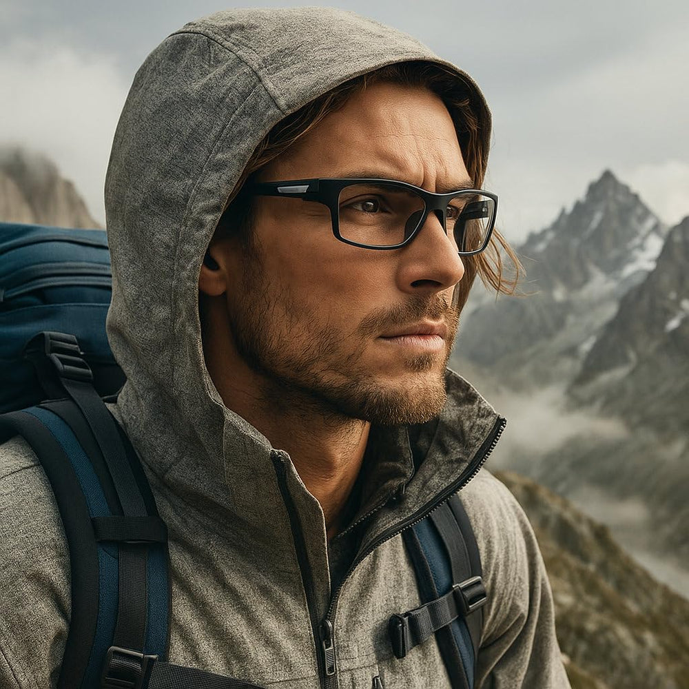 Willochra UV-protected photochromic lenses adapt to sunlight intensity.