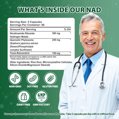 Windboss Liposomal NAD+ label shows NR and Resveratrol synergy.