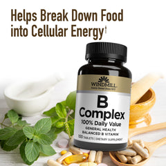 Morning routine scene with Windmill B Complex for daily energy