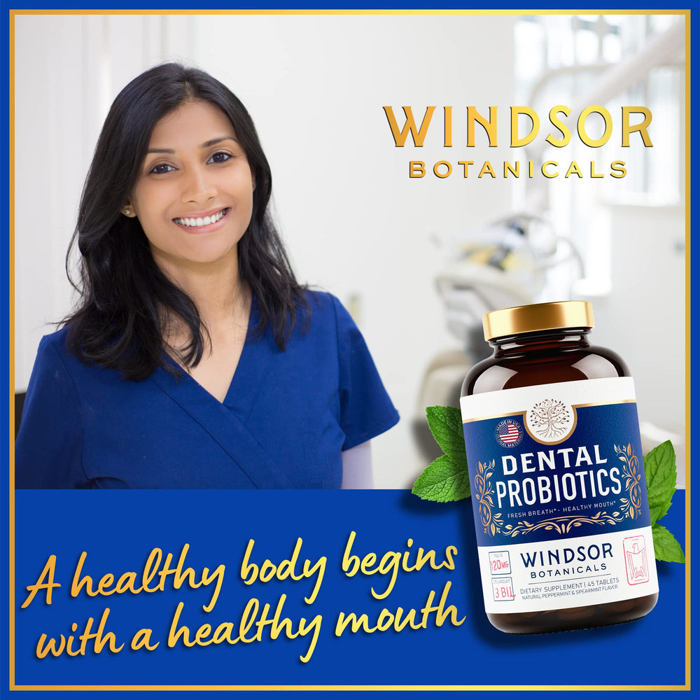 WINDSOR BOTANICALS 3bn CFU bacteria balance image promoting healthier gums
