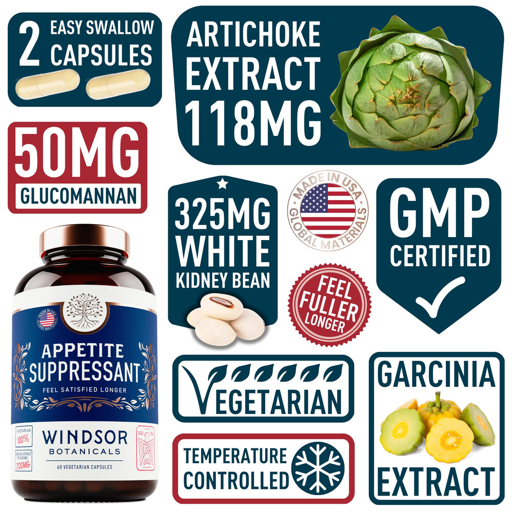 WINDSOR BOTANICALS garcinia cambogia capsules for appetite suppression.