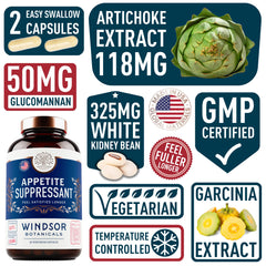 WINDSOR BOTANICALS garcinia cambogia capsules for appetite suppression.