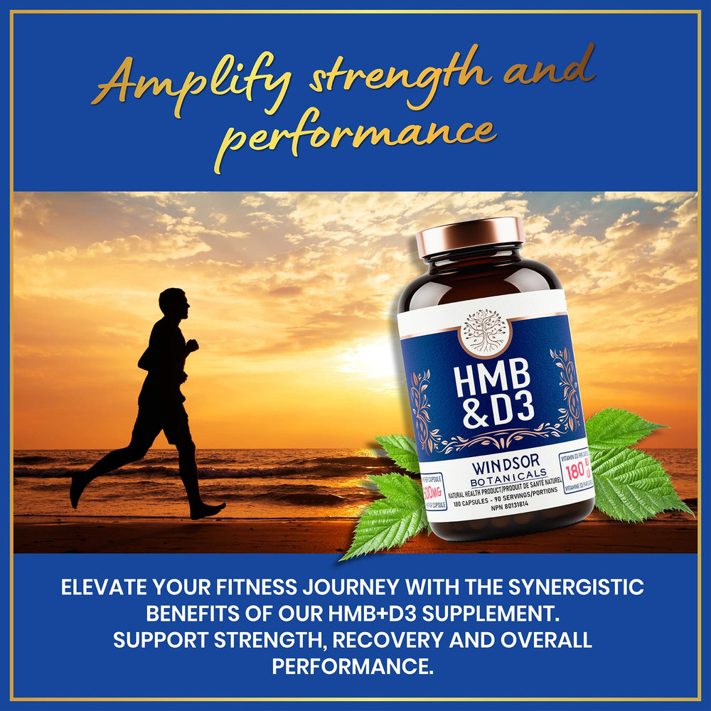 WINDSOR BOTANICALS HMB D3 calcium and vitamin D3 for wellness
