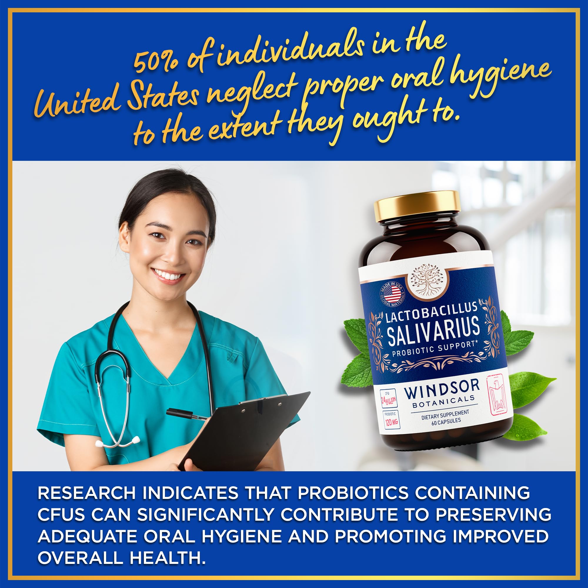 Windsor Botanicals immune and digestive support through balanced gut health.